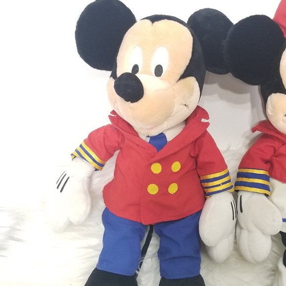 Disney Cruise Line Captain Mickey & Minnie Mouse Vintage Souvenir Plush Set - Picture 5 of 16